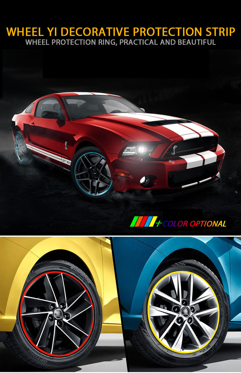 Universal Rim Protector – Anti-Scratch Wheel Protection Strip（8M Length – Fits All 4 Wheels, Any Rim Size）