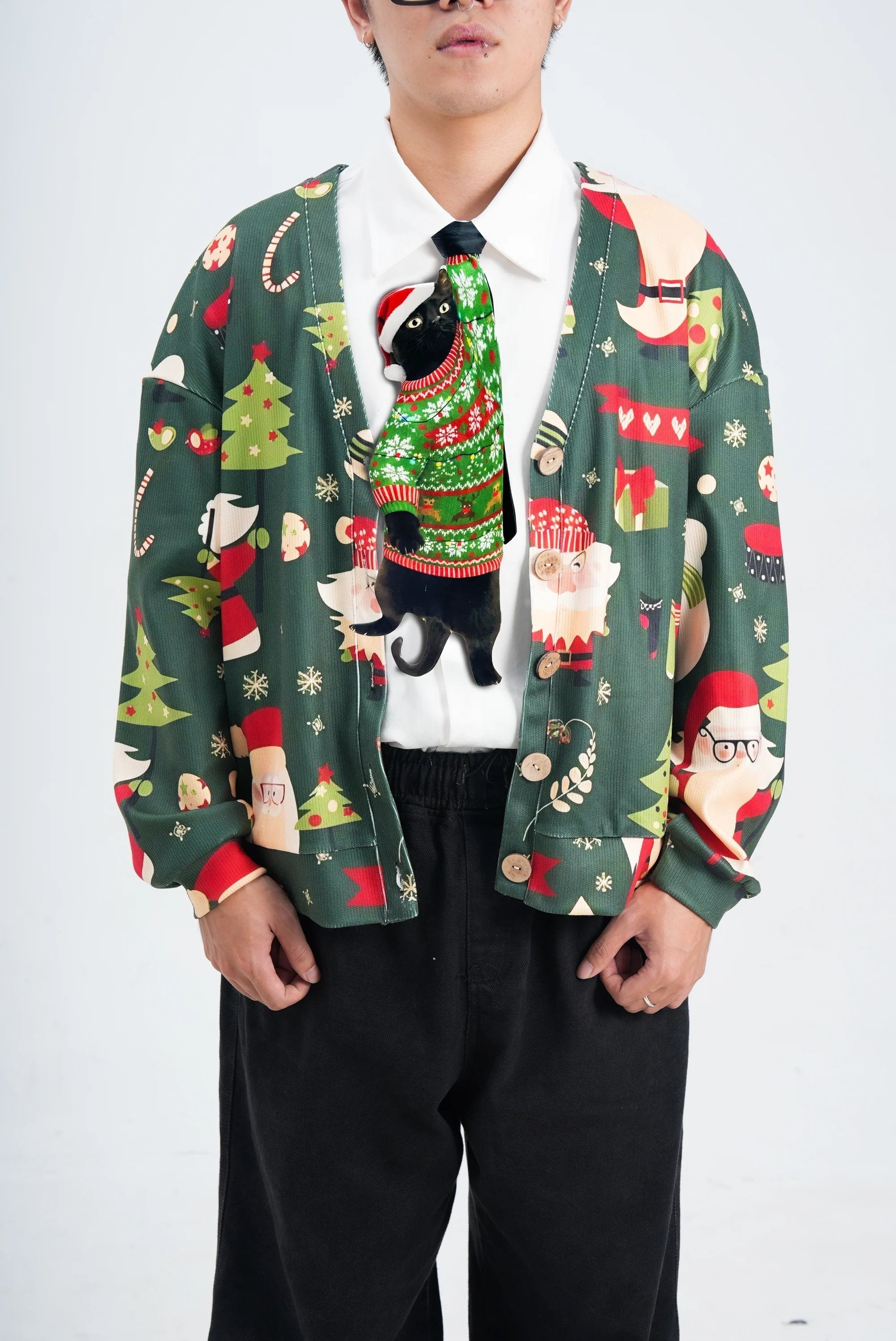 🎄Christmas Novelty Noel Cat-Shaped Tie