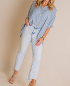 Black Friday Deals - Women's Oversized Striped Button-down Shirt (Buy 2 Free Shipping)