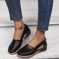 Women Wedges Orthopedic Hollow Out PU Summer Vintage Sandals