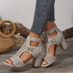 Women's Retro Stacked Heeled Orthopedic Sandals