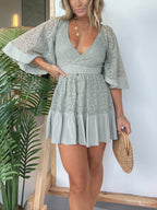 Women's Lace Crochet Romper Dress with Built-in Shorts (Buy 2 Free Shipping)
