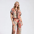 ⏳Time-Limited Special⏰Women's Printed Top & Wide Leg Pants 2-Piece Set