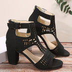 Women's Retro Stacked Heeled Orthopedic Sandals