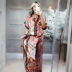 ⏳Time-Limited Special⏰Women's Printed Top & Wide Leg Pants 2-Piece Set