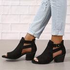 Women's Orthopaedic High Heel Leather Shoes
