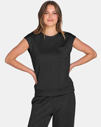 Women's Solid Tank Top & Drawstring Waist Wide Leg Pants Two-piece Set