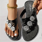 Women's Floral Flat  Fashionable Open Toe Non Slip Flip Flops