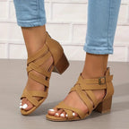 Women's Retro Stacked Heeled Orthopedic Sandals