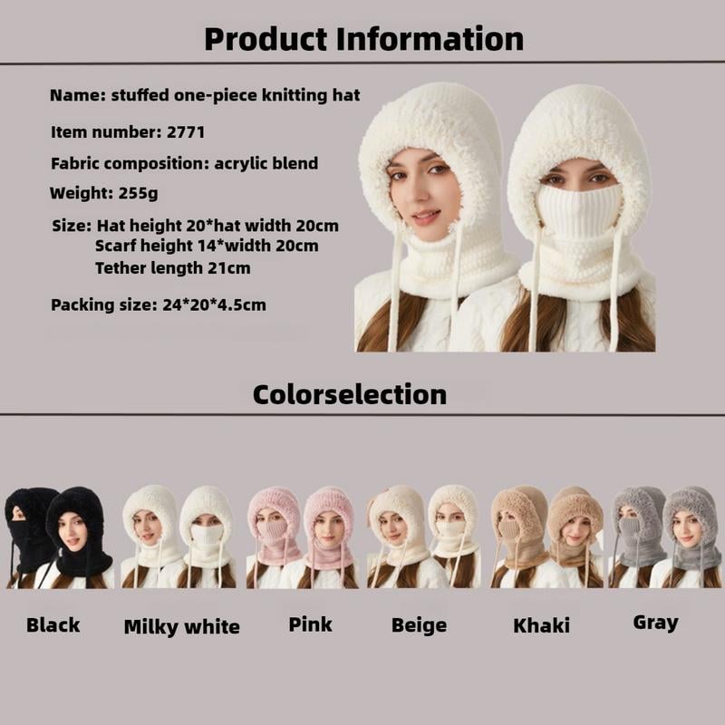 3 in 1 Beanie Hat For Women
