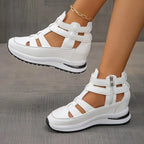 Side Zipper Comfortable Lightweight Wedge Sandals