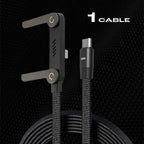 ⚡️240w Super Fast Charging📱invisible Holder Charger Cable With Stand