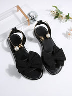Women’s Bow Flat Sandals – Comfortable Casual Summer Shoes