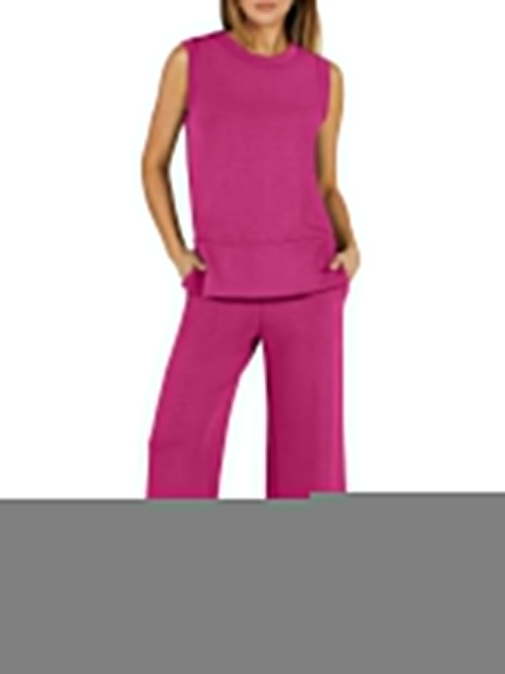Women's Sleeveless Wide Leg Tracksuits 2 Piece Sets (Buy 2 Free Shipping)