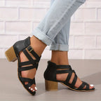 Women's Retro Stacked Heeled Orthopedic Sandals