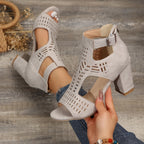 Women's Retro Stacked Heeled Orthopedic Sandals