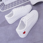 White Low-Top Comfortable Orthopedic Sports Sneakers