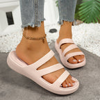 Women’s Cushioned Slide Sandals – Thick Sole Comfort Shoes