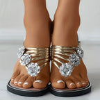 Women's Floral Flat  Fashionable Open Toe Non Slip Flip Flops
