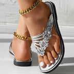 Women's Floral Flat  Fashionable Open Toe Non Slip Flip Flops