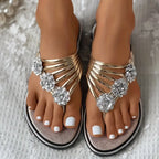 Women's Floral Flat  Fashionable Open Toe Non Slip Flip Flops