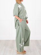 Women's Casual Star Patch Two Piece Set (Buy 2 Free Shipping)