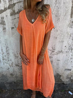 Kathy's Favourite - V-Neck Midi Dress
