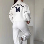 Womens 2 Piece Outfits Lounge Hoodless Pullover Sweatshirt Sweatsuit Sets Sweatshirt Baggy Fashion Sweatpants With Pockets