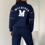 Womens 2 Piece Outfits Lounge Hoodless Pullover Sweatshirt Sweatsuit Sets Sweatshirt Baggy Fashion Sweatpants With Pockets