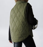 Women Cropped Puffer Vest Stand Collar Sleeveless Lightweight Quilted Vest