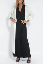 Elegant Long Dress + Matching Cardigan